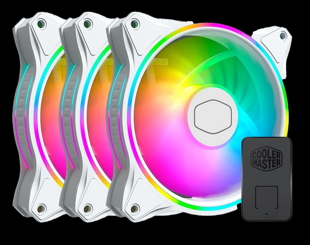 فن کیس کولر مستر مدل FAN COOLERMASTER MF120 HALO2 3 IN 1 WHITE