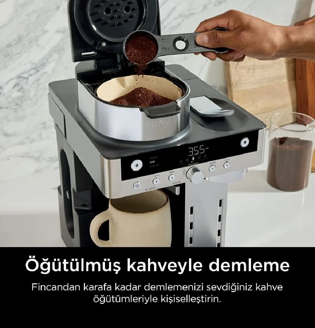 قهوهساز Ninja مدل CFN802EU Prestige Dualbrew با قابلیت تهیه قهوه فیلتری و کپسولی — تصویر ۷