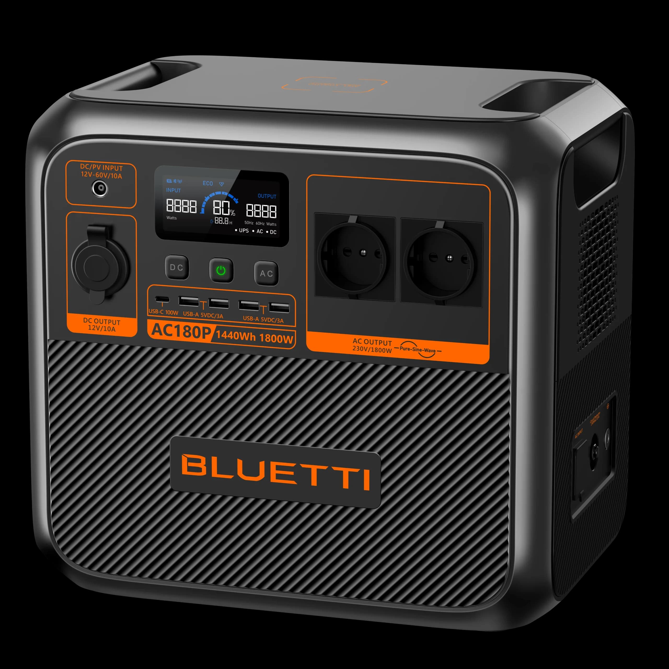 پاور استیشن بلوتی POWER STATION BLUETTI مدل AC180P توان خروجی 1800 وات ساعت ظرفیت باتری 1440 وات ساعت — تصویر ۳