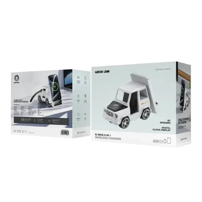 استند و شارژر وایرلس و اسپیکر گرین لاین Green Lion G-WAG 6 IN توان 15 وات — تصویر ۶