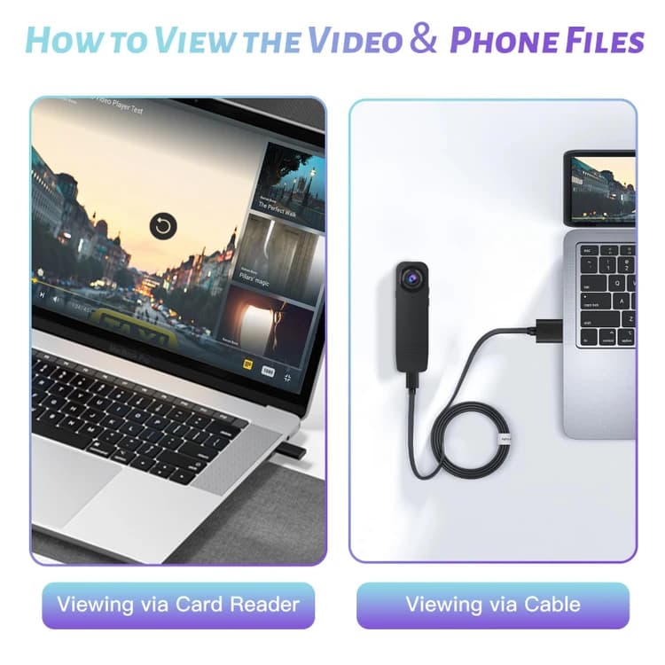 دوربین مینی پوشیدنی Kaysunlink A18 body camera — تصویر ۹