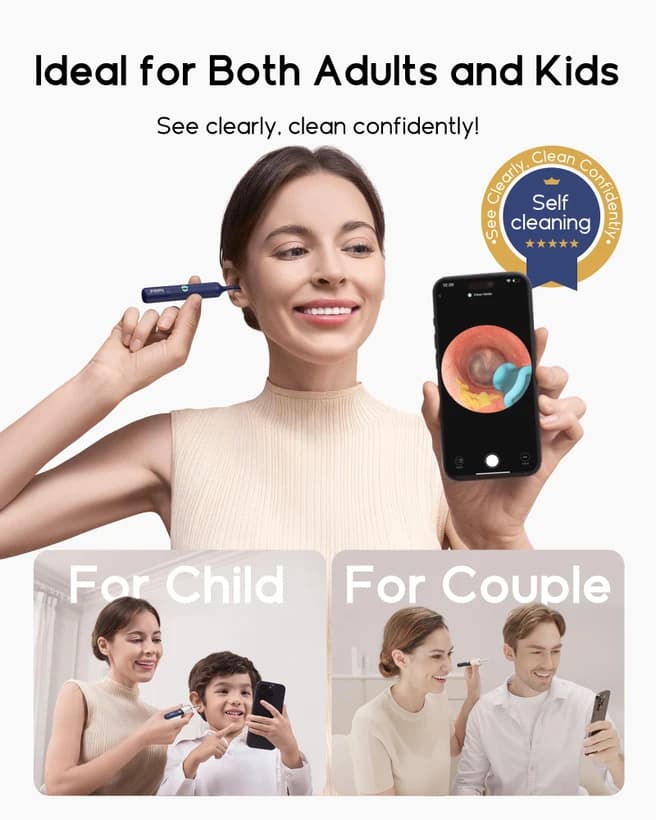گوش پاک کن هوشمند دوربین دار Bebird EarSight Plus135R — تصویر ۷