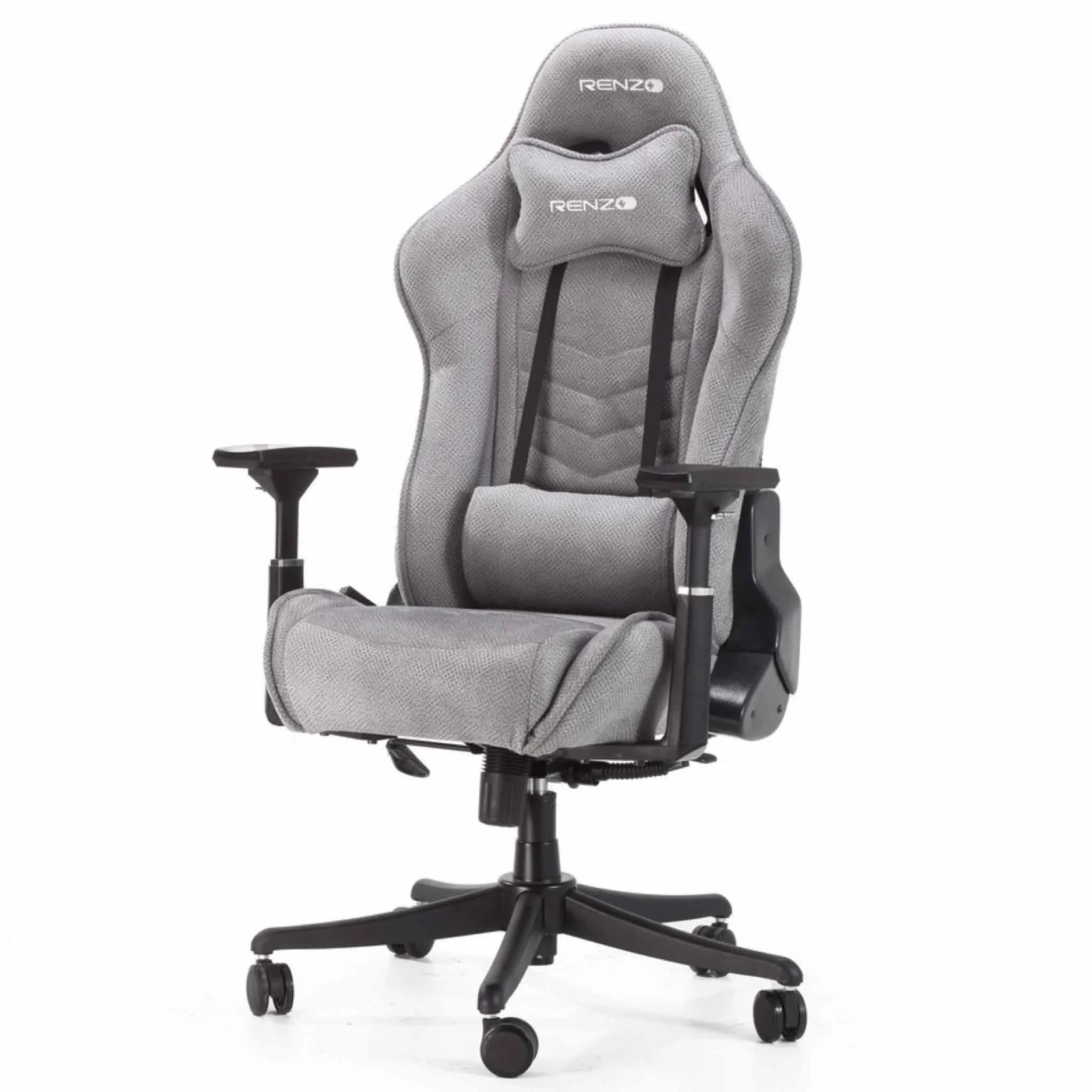 صندلی گیمینگ رنزو RENZO Classic Fabric Grey — تصویر ۳
