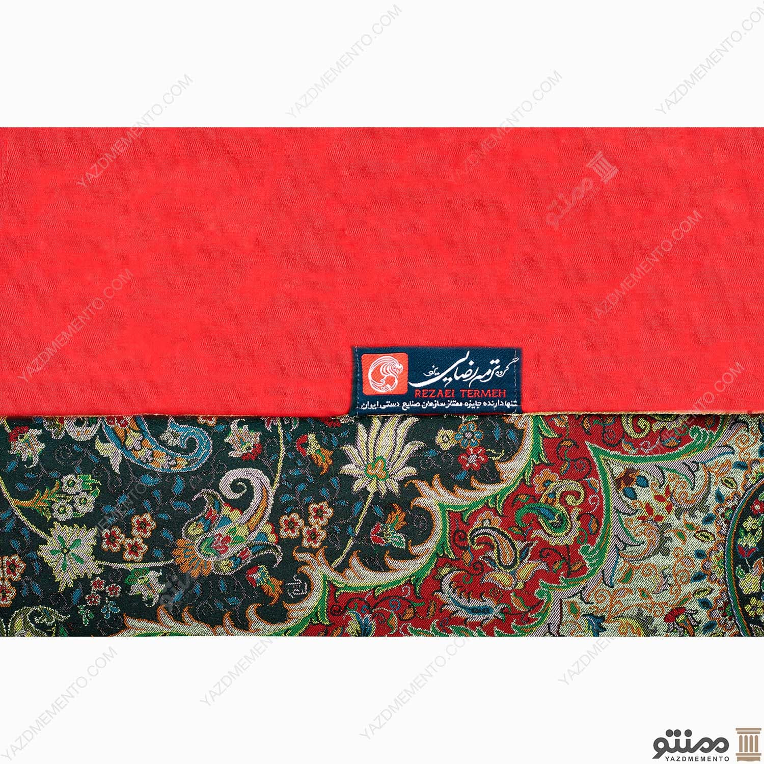 رومیزی ناهار خوری رانر ترمه طرح مارال رنگ مشکی 50*165 — تصویر ۵
