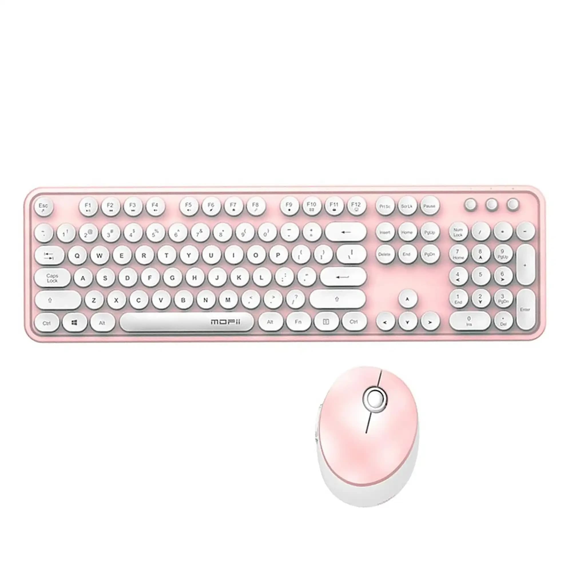 کیبورد و ماوس بی‌سیم مافی Sweet Pure White Pink — تصویر ۸