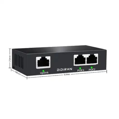اکستندر PoE دیدایران 2 پورت مدل SM-123-FE — تصویر ۲