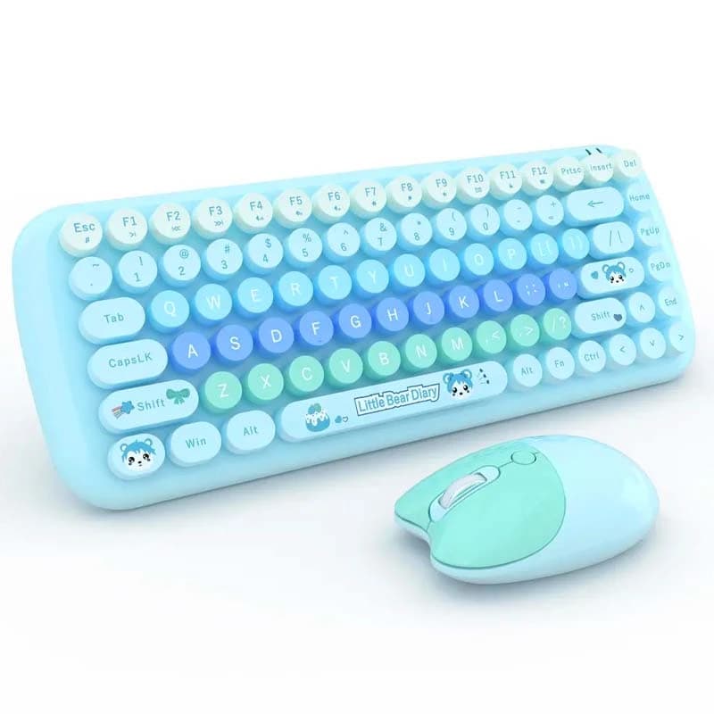 کیبورد و ماوس بی‌سیم مافی Candy Blue