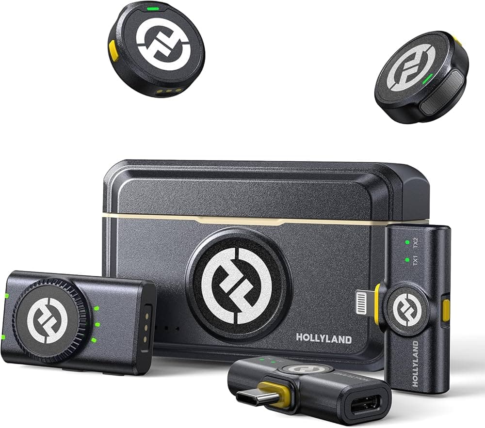میکروفون یقه ای بی سیم هالی لند Hollyland LARK M2 Wireless Combo Microphone — تصویر ۷
