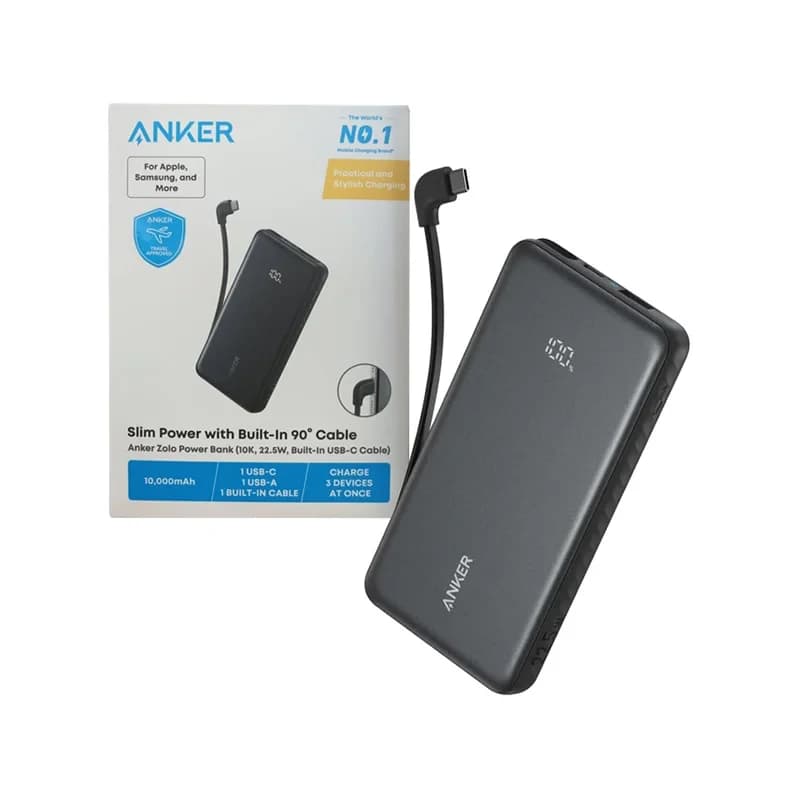 پاوربانک انکر Zolo A110D ظرفیت 10000 میلی‌آمپر ساعت توان 22.5 وات رنگ مشکی — تصویر ۳
