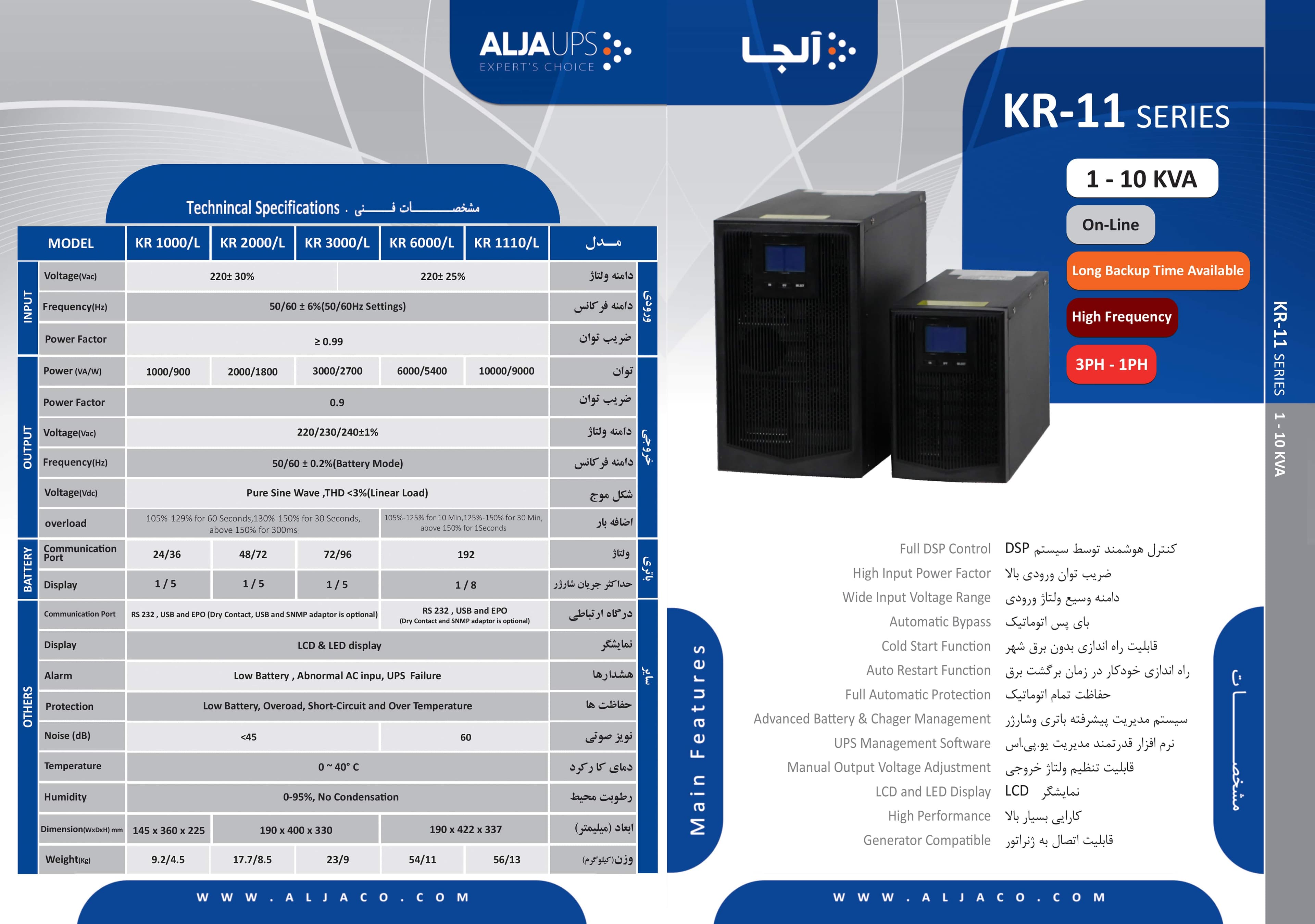 یو پی اس (UPS) آلجا KR3000-L — تصویر ۶