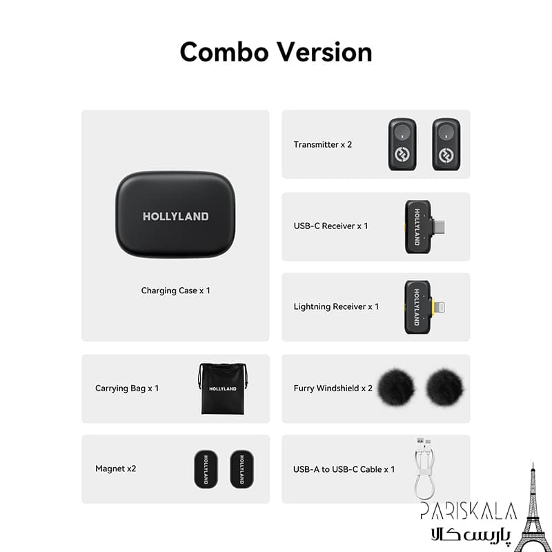 میکروفون بی سیم هالی لند Hollyland LARK A1 Combo — تصویر ۶