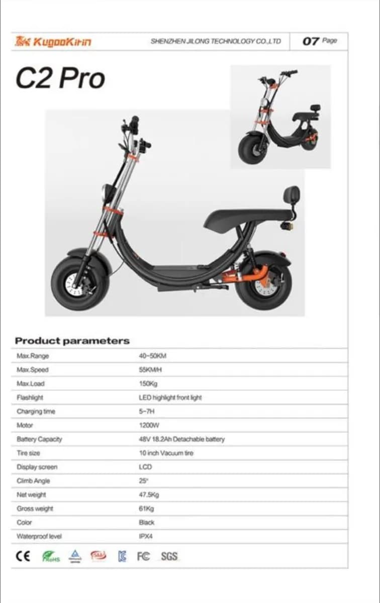 موتور سیکلت هارلی برقی سایز بزرگ کوگو کایان زارا سفارش آمریکا مدل C2 PRO — تصویر ۳