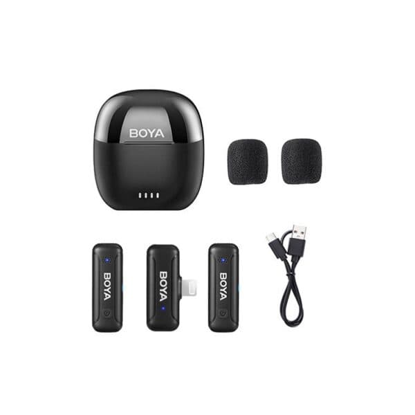 میکروفون یقه ای بی سیم بویا Boya BY-WM3T-D2 برای آیفون — تصویر ۵