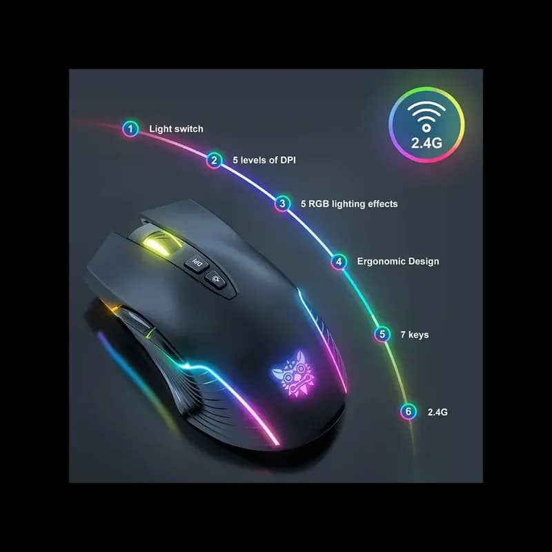 موس بی سیم گیمینگ اونیکوما CW905 — تصویر ۴