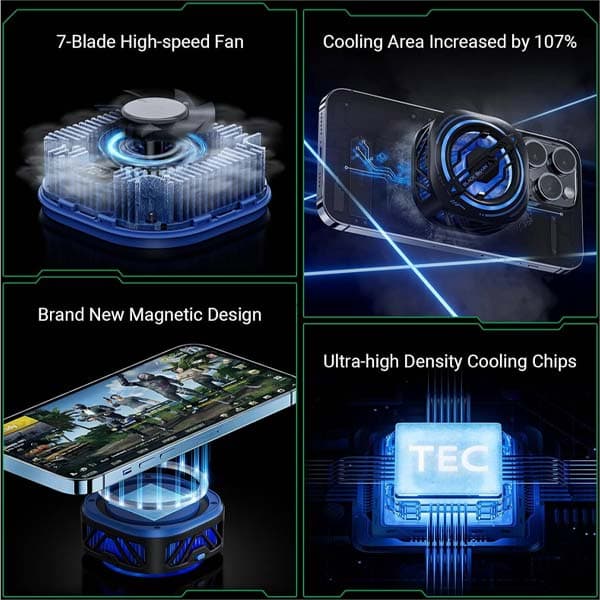 خنک‌ کننده گیمینگ شیائومی مدل Black Shark MagCooler 3Pro BR33 — تصویر ۵