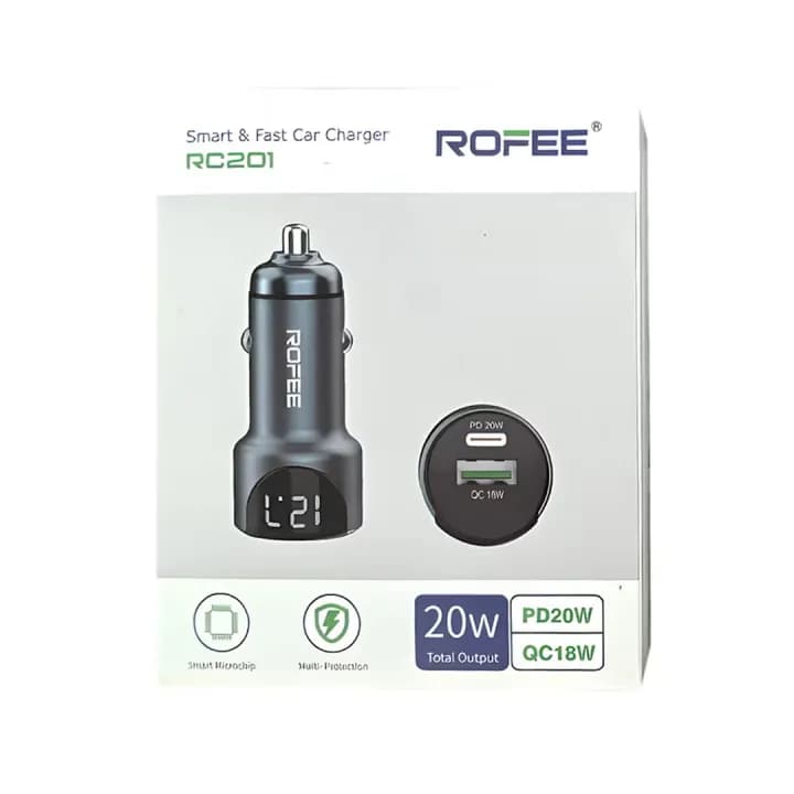 شارژر فندکی خودرو Rofee 20W — تصویر ۳