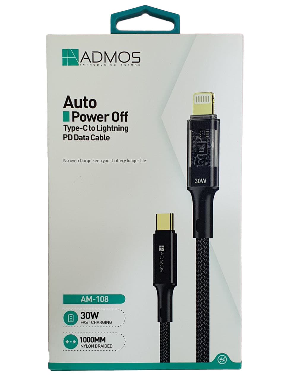 کابل تایپ سی به لایتنینگ – قطع برق خودکار ADMOS Auto Off — تصویر ۲