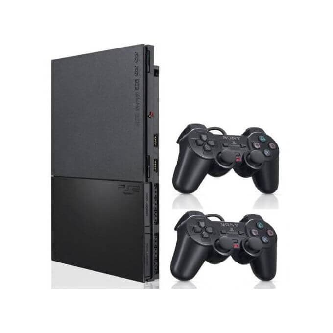 خرید ps2 فلش خور آداپتوری با دو دسته | قیمت پلی استیشن 2 فلش خور با دو دسته ریفر