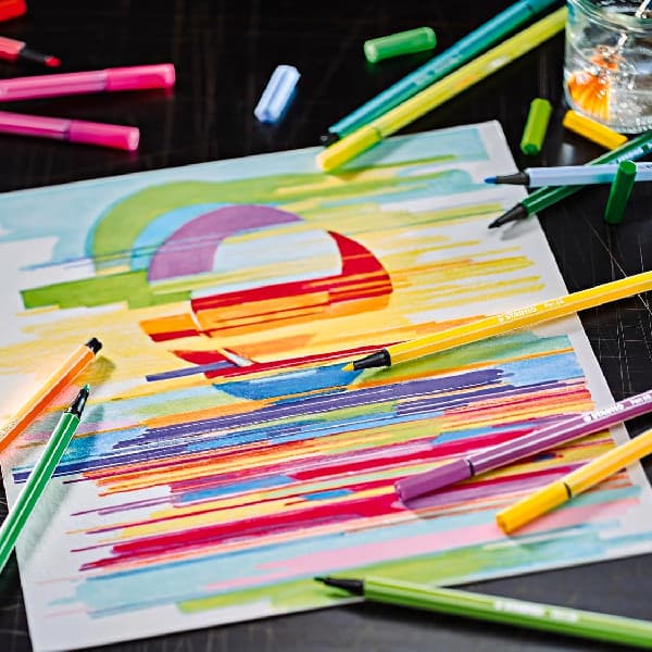 ست 24 عددی روان نویس point 88 و ماژیک Pen 68 استابیلو مدل Arty Creative — تصویر ۵