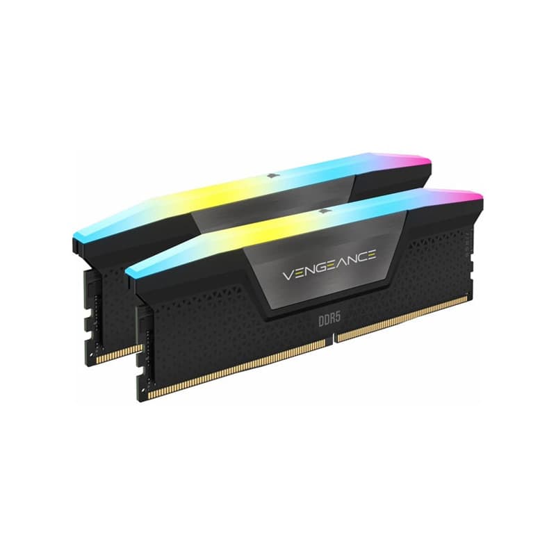 رم کامپیوتر کورسیر دو کاناله RAM CORSAIR VENGEANCE RGB 32GB 6400MHz DDR5 CL40 — تصویر ۲