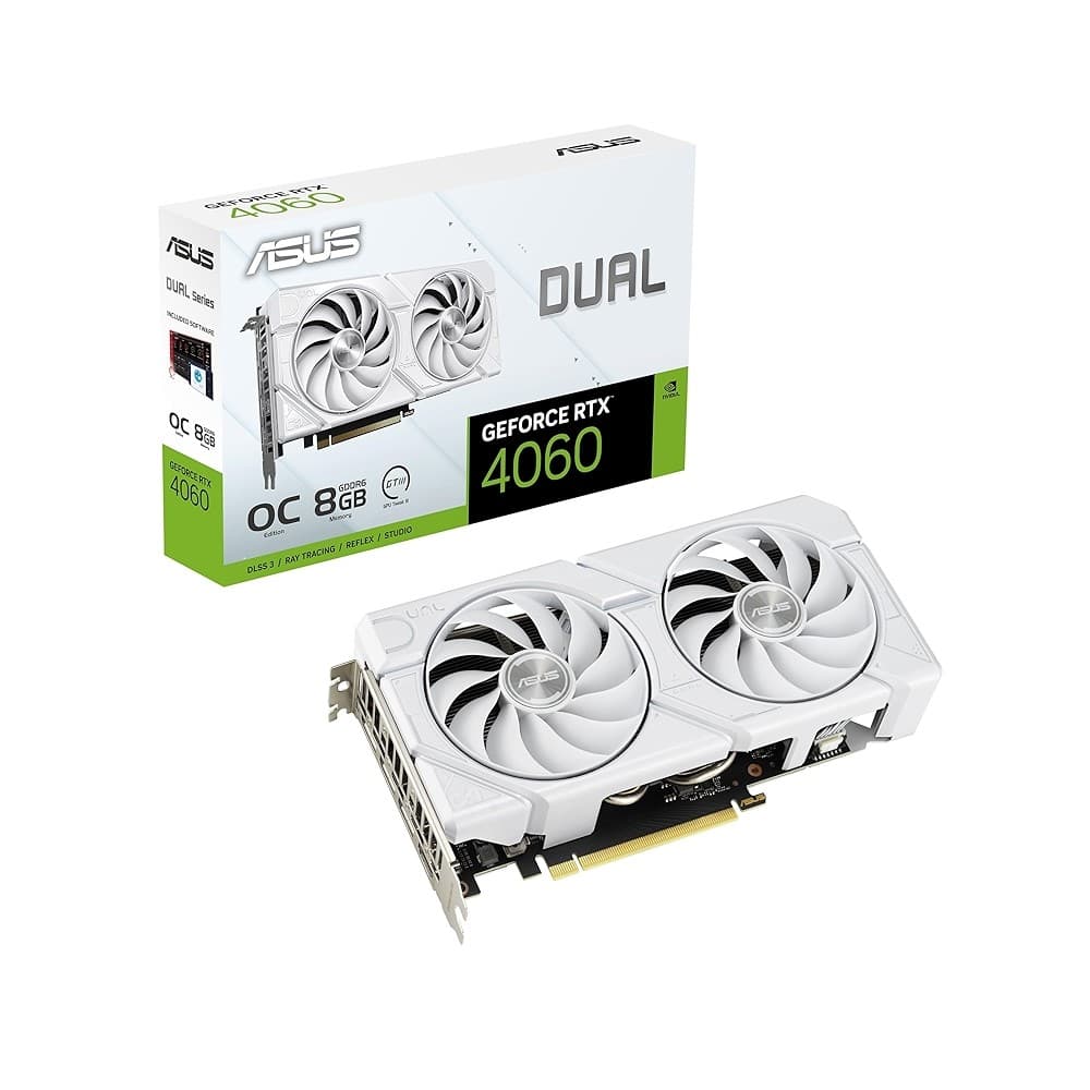 کارت گرافیک سفید ایسوس VGA ASUS DUAL RTX 4060 OC 8GB WHITE