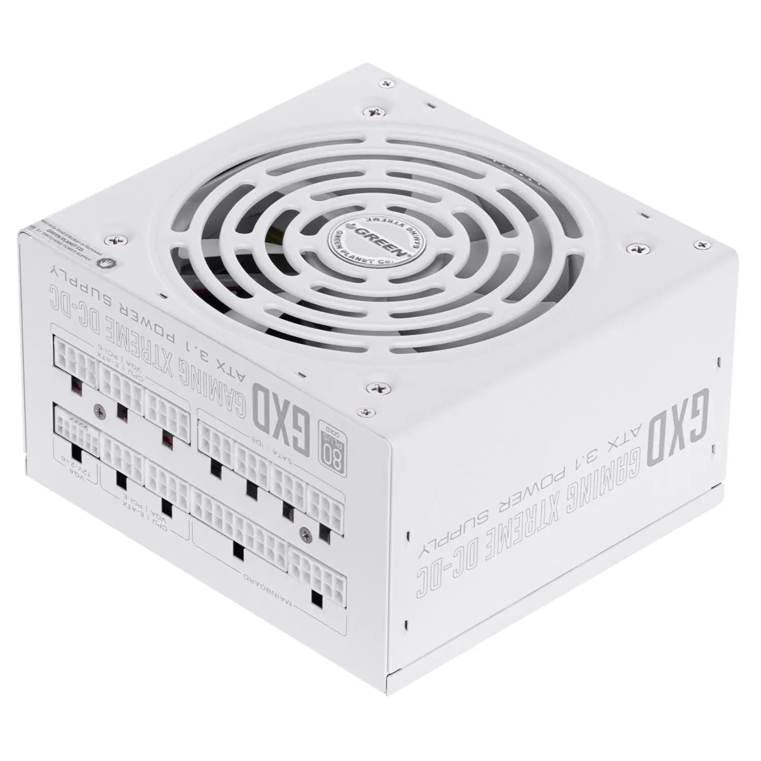 منبع تغذیه کامپیوتر گرین ظرفیت 1200 وات رنگ سفید POWER GREEN GP1200B-GXD WHITE — تصویر ۲