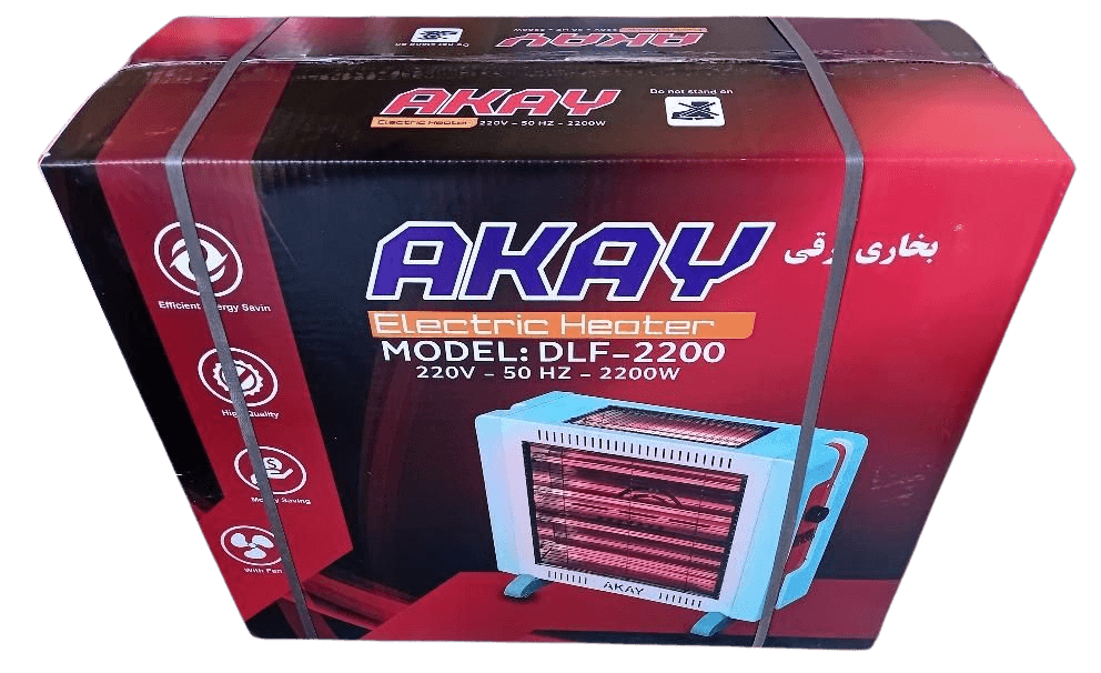 بخاری برقی آکای 2400w — تصویر ۴