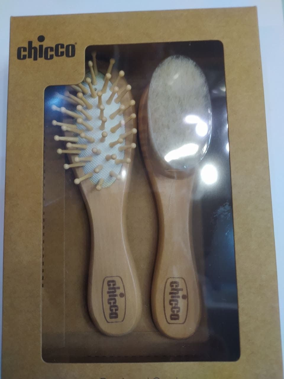 برس دو عددی چوبی نوزادی الیاف طبیعی برند چیکو CHICCO — تصویر ۹