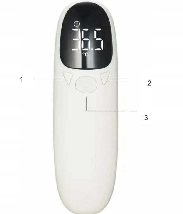 دماسنج الکترونیکی پزشکی مادون قرمز غیر تماسی برای کودکان برند Elfos (باطری خور) مدل f02 — تصویر ۷