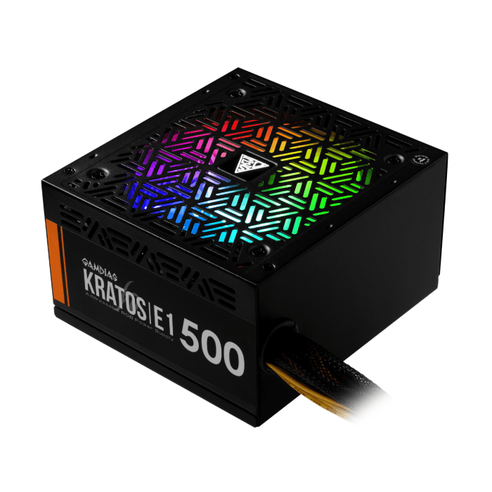 منبع تغذیه کامپیوتر گیمدیاس POWER KRATOS E1-500W RGB
