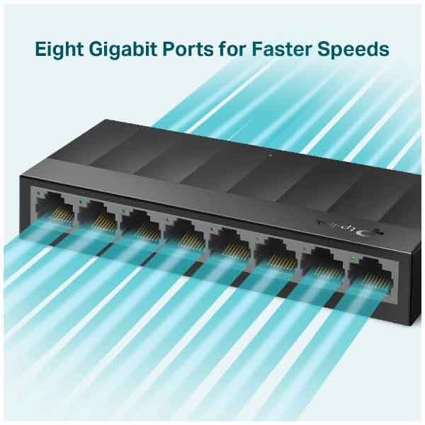 سوییچ 8 پورت گیگابیتی و دسکتاپ تی پی-لینک LS1008G — تصویر ۹
