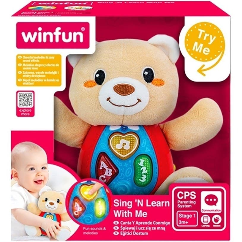 اسباب‌بازی خرس پولیشی موزیکال ABC وین فاین WinFun کد 00681 — تصویر ۶