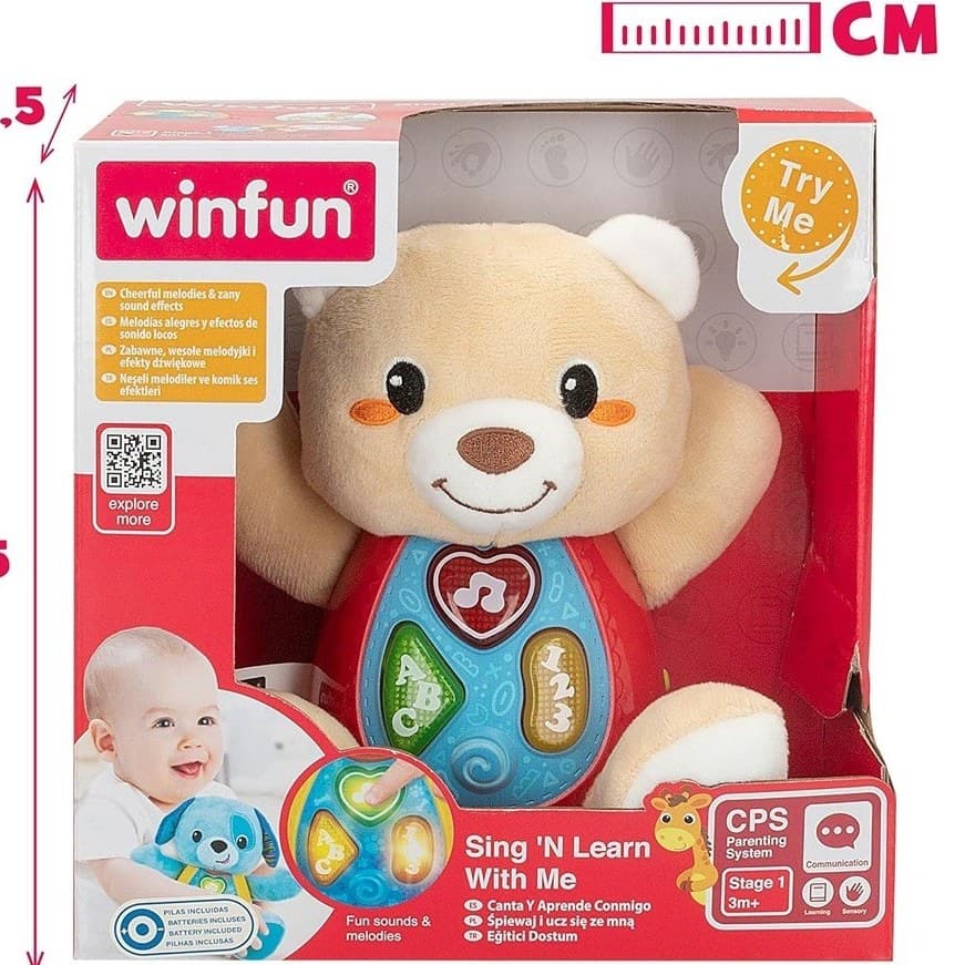 اسباب‌بازی خرس پولیشی موزیکال ABC وین فاین WinFun کد 00681 — تصویر ۱۱