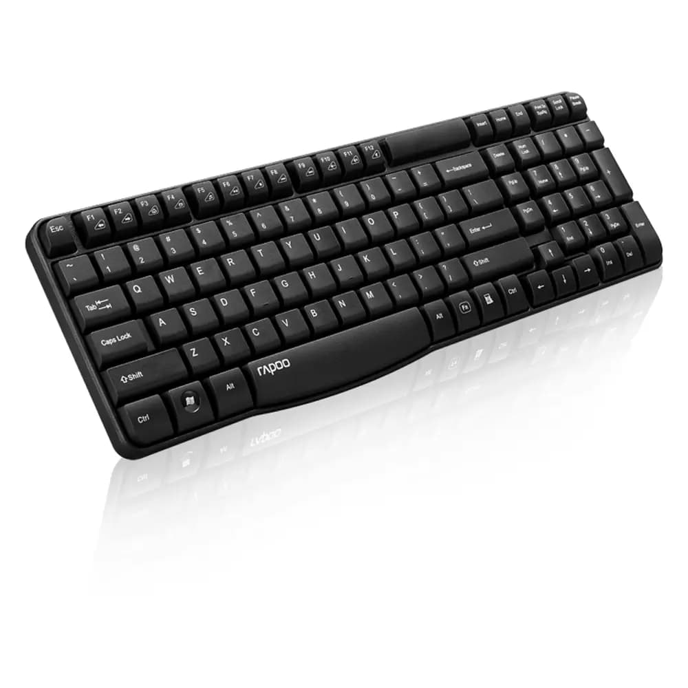 کیبورد بی سیم رپو مدل WIRELESS KEYBOARD RAPOO E1050 BLACK — تصویر ۴