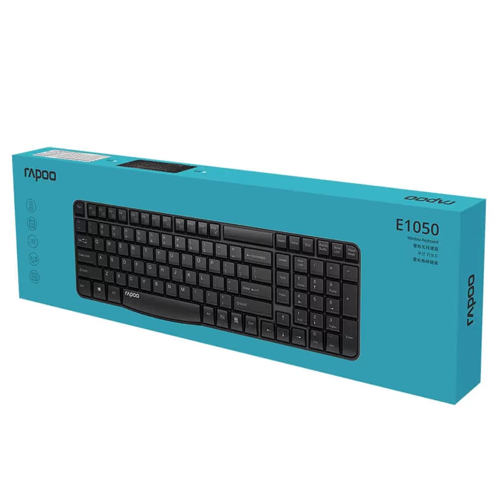کیبورد بی سیم رپو مدل WIRELESS KEYBOARD RAPOO E1050 BLACK — تصویر ۵