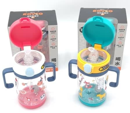 شیشه آبمیوه خوری نی دار دسته دار 240 میل 6+ رووکو Rovco rk-b1061 — تصویر ۴