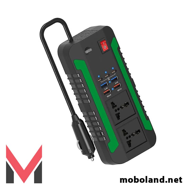 اینورتر فندکی ماشین 300 وات گرین لاین Green Lion Power Inverter Spark 300W — تصویر ۲