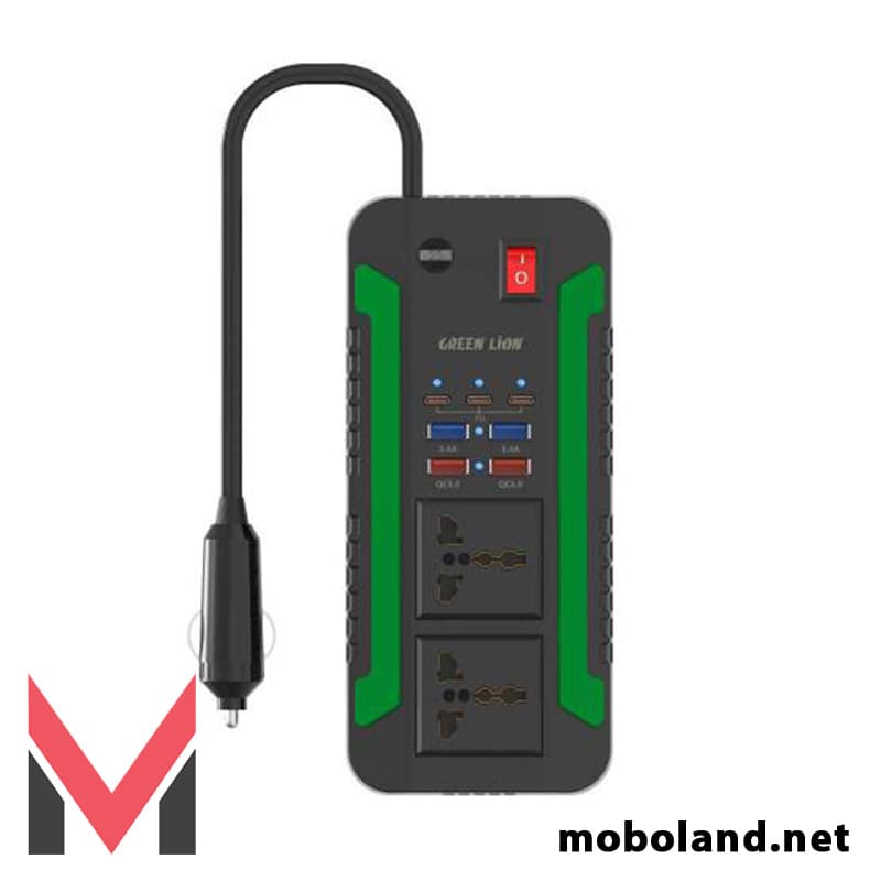 اینورتر فندکی ماشین 300 وات گرین لاین Green Lion Power Inverter Spark 300W — تصویر ۶