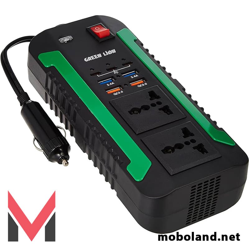 اینورتر فندکی ماشین 300 وات گرین لاین Green Lion Power Inverter Spark 300W — تصویر ۷