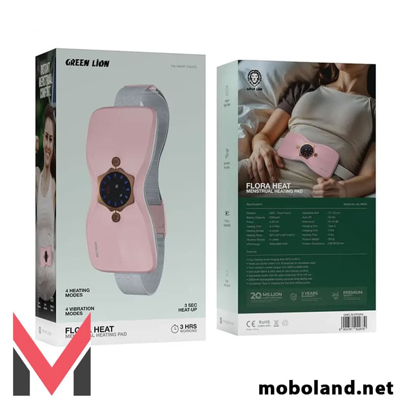 ماساژور گرم کننده قاعدگی گرین لاین Green Lion Flora Heat Menstrual Heating Pad — تصویر ۳