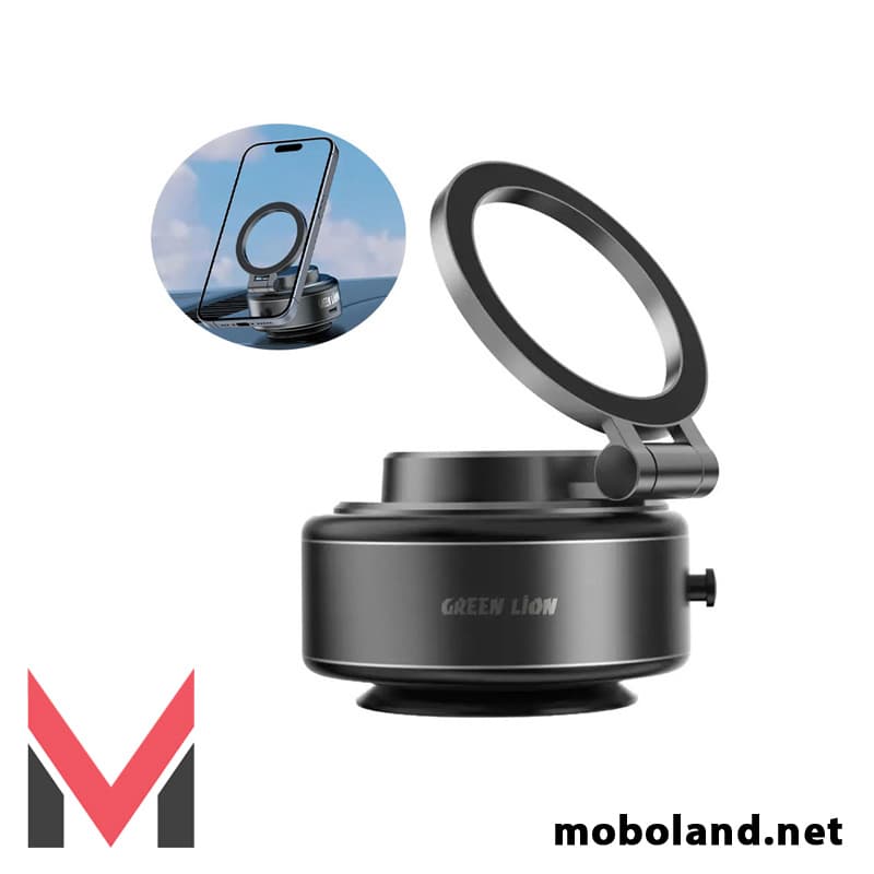 هولدر موبایل وکیوم مکشی مگ سیف گرین لاین Green Lion GX-29 Auto Suction Phone Holder — تصویر ۲