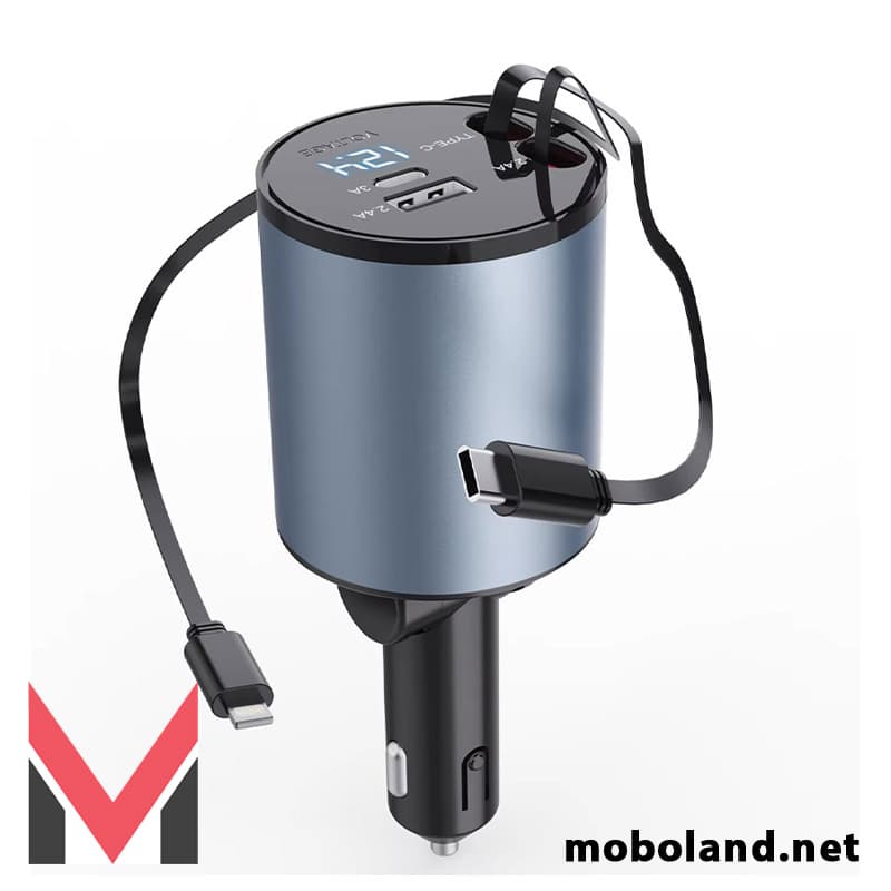 شارژر فندکی 4 در 1 50 وات گرین لاین Green Lion 4 in 1 Car Charger