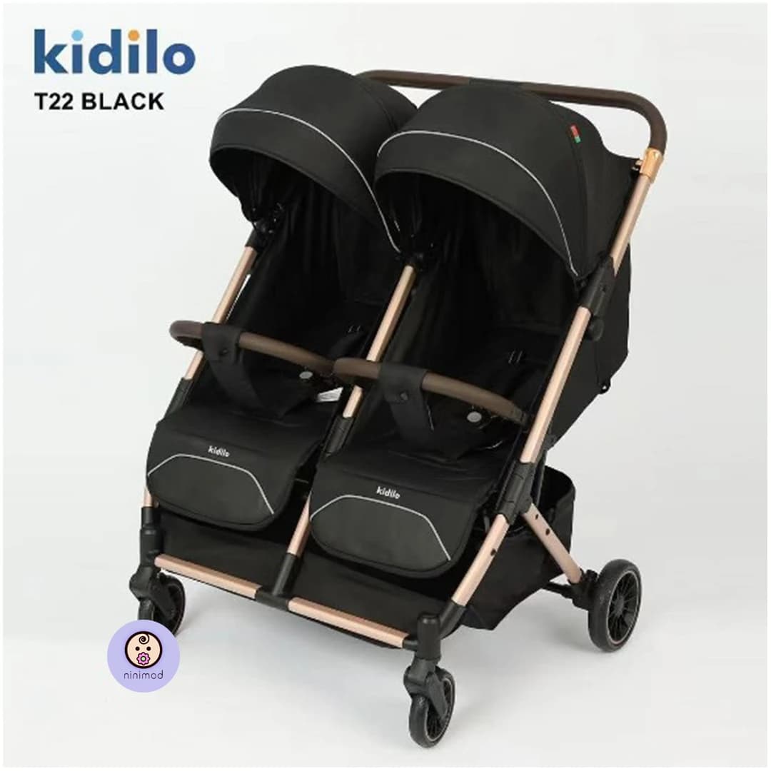کالسکه دوقلو کنار هم کیدیلو kidilo مدل T22 — تصویر ۹