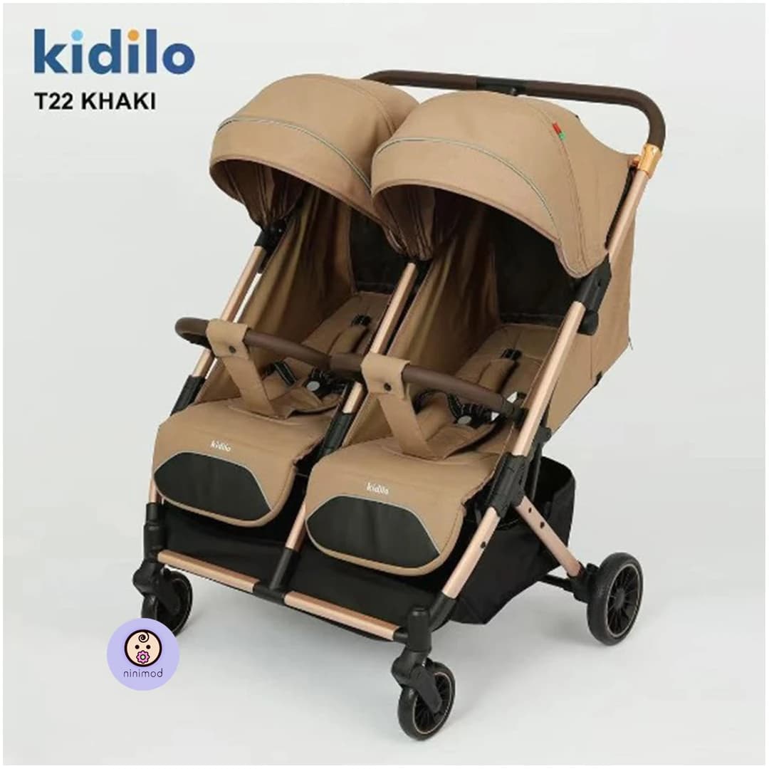 کالسکه دوقلو کنار هم کیدیلو kidilo مدل T22 — تصویر ۵