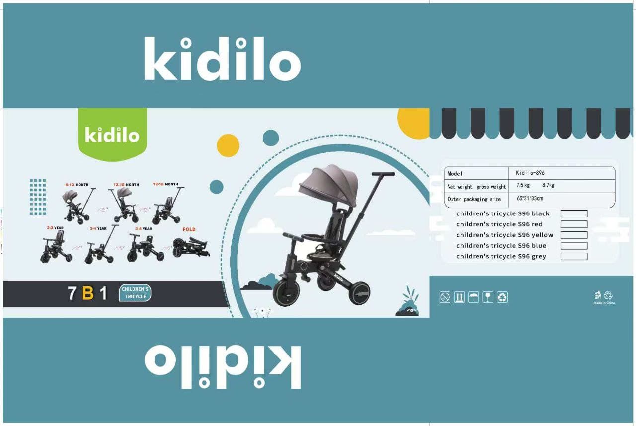 سه چرخه 7B1 تاشو کیدیلو kidilo مدل S96 — تصویر ۷