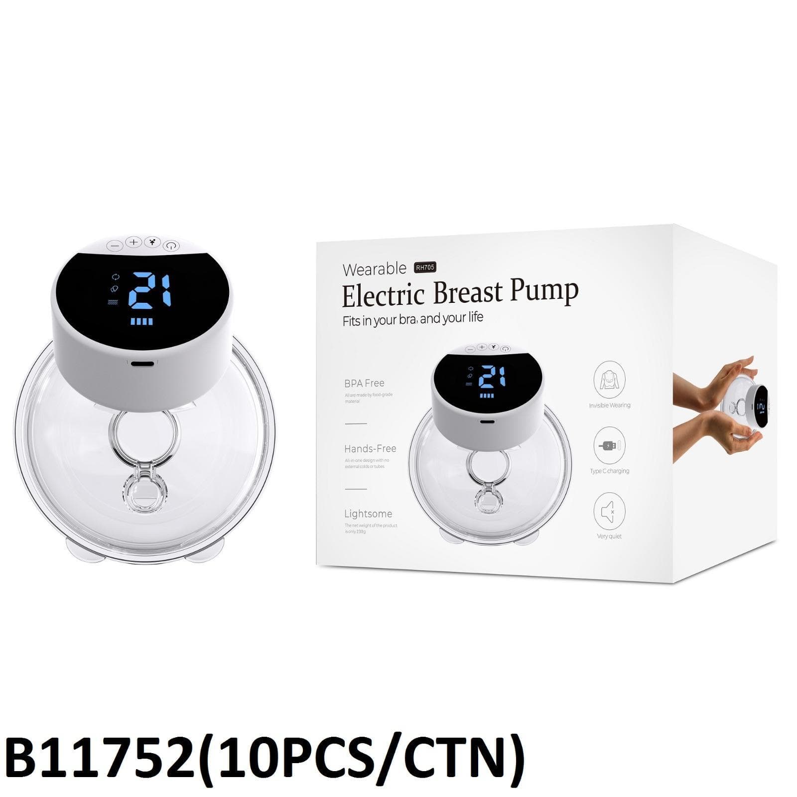شیر دوش برقی داخل سوتین شارژِی 11752 دکمه ای EBP -RH705 (پرتابل) — تصویر ۳