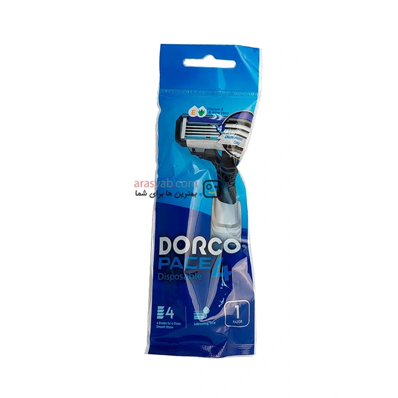 تیغ اصلاح مردانه 4 لبه PACE 4 دوروکو Dorco بسته 1 عددی