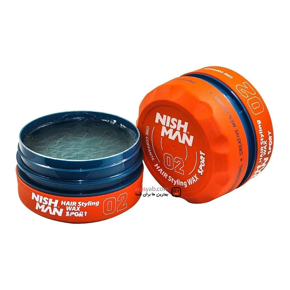 واکس حالت دهنده موی 02 نیشمن Nishman مدل Sport حجم 150 میل — تصویر ۲