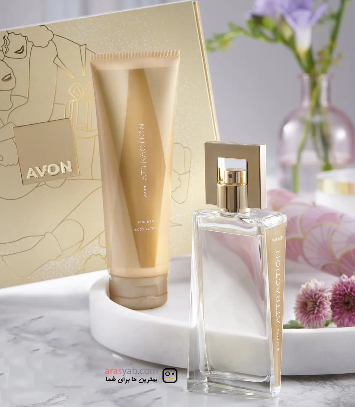 ادکلن زنانه آون Avon مدل اترکشن Attraction رایحه میوه ای چوبی حجم 50 میل — تصویر ۵