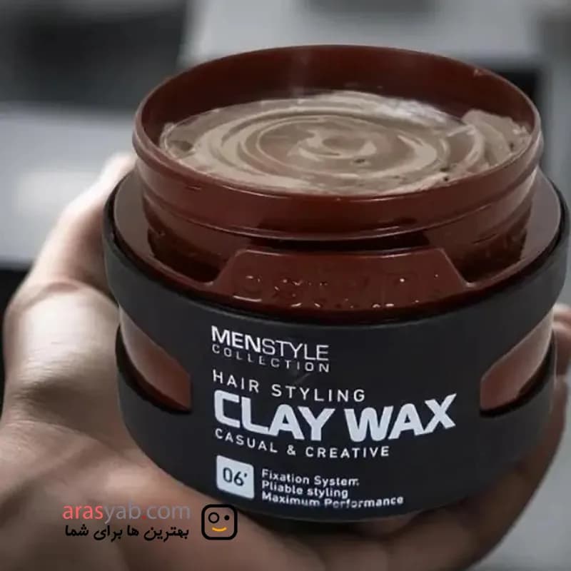 واکس مو 06 استوینت Ostwint قهوه ای سری Clay Wax حجم 150 میل — تصویر ۳